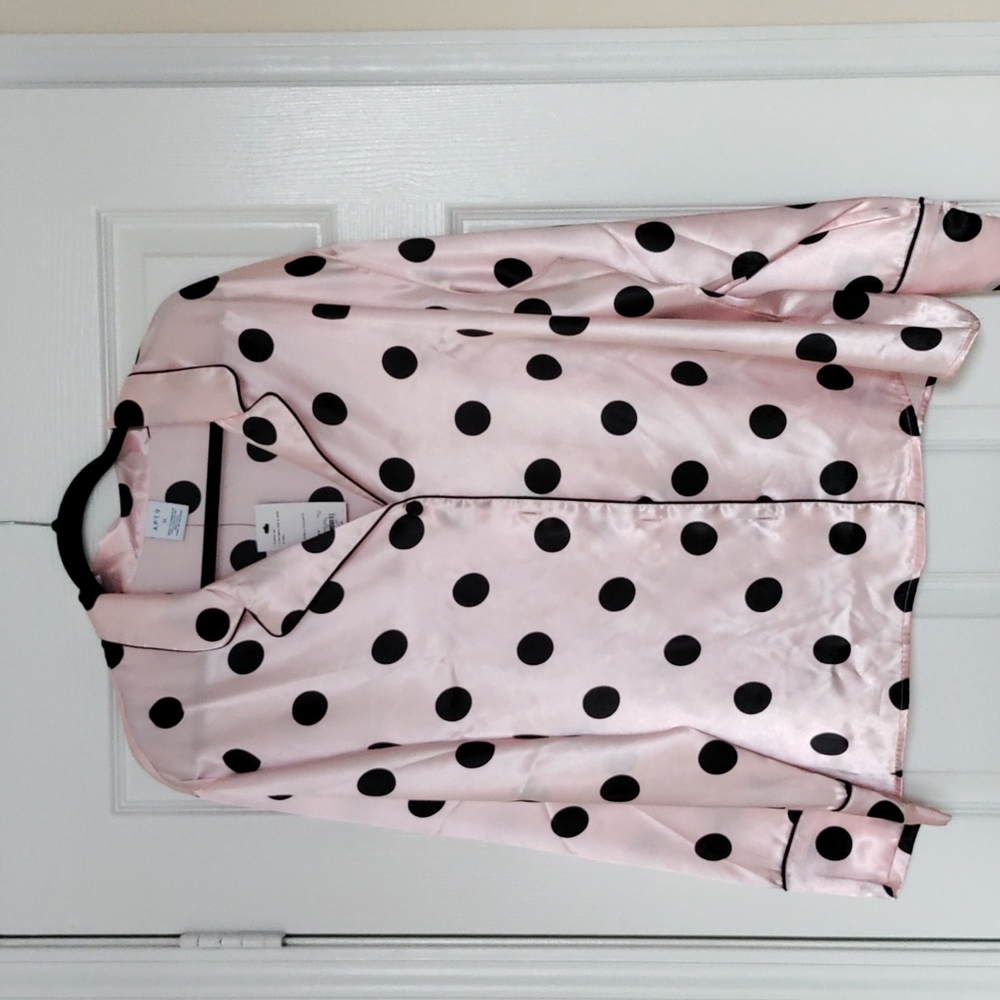 Polka Dot Satin Pajama Set